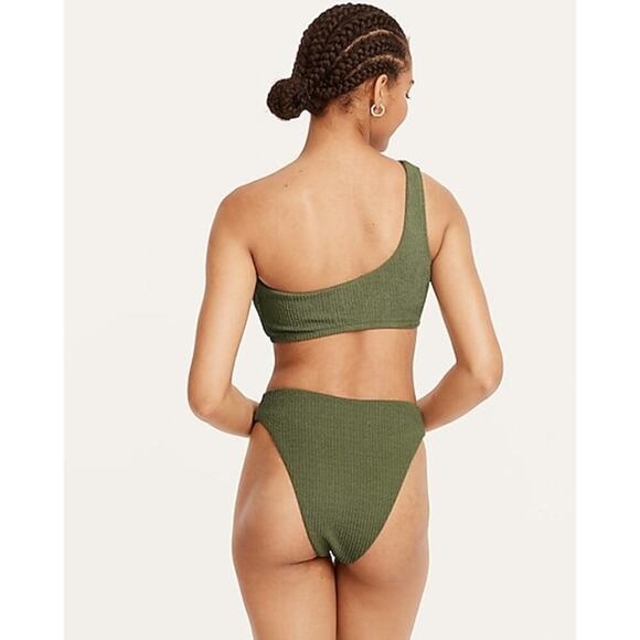 J.Crew Women's Textured High-Rise Cheeky Bikini Bottom Size M NWT - Picture 3 of 12